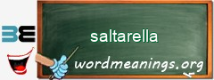 WordMeaning blackboard for saltarella
